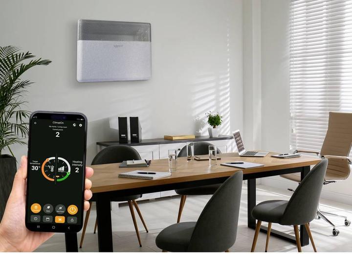 Actual product image Sygonix SY-6770694 Heizgerät 18 m² Grau (2000 W)