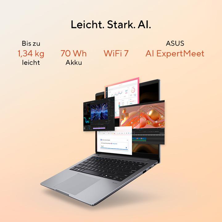 Produktbild ASUS ExpertBook PM3 14" AI R7-350 16 512 PM3406CKA-LY0095X W11P (14", 512 GB, 16 GB, DE)