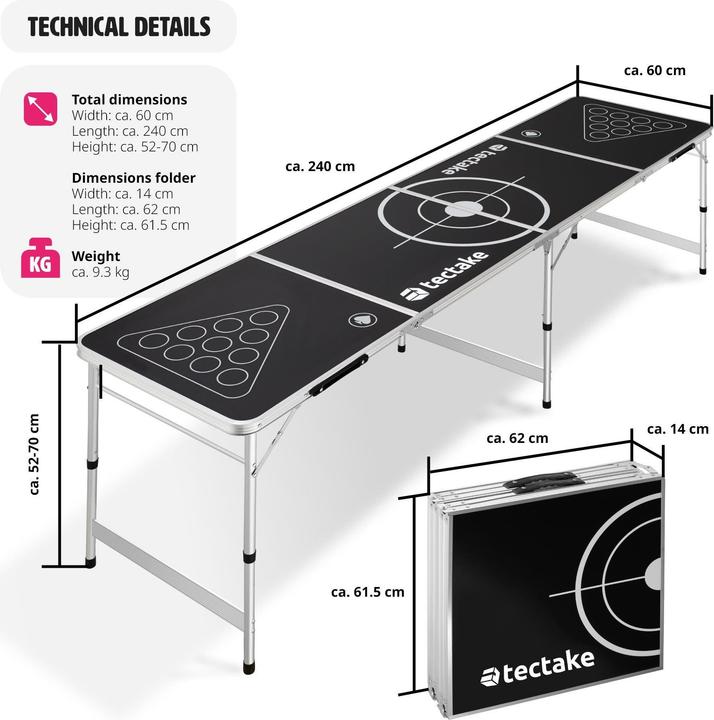 Image du produit tectake Table à bière