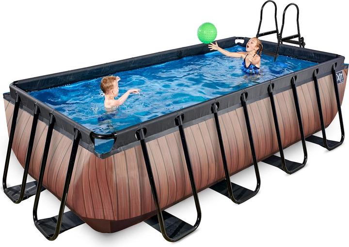 Image du produit Exit Piscine à cadre Premium rectangulaire 400x200x100 cm avec pompe de filtration à sable (400 x 200 cm)