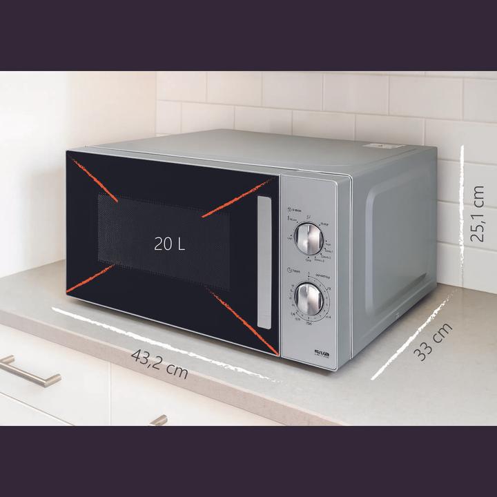 Produktbild Silva MW-G 25.5 Mikrowelle Silber, Schwarz 700 W (20 l)