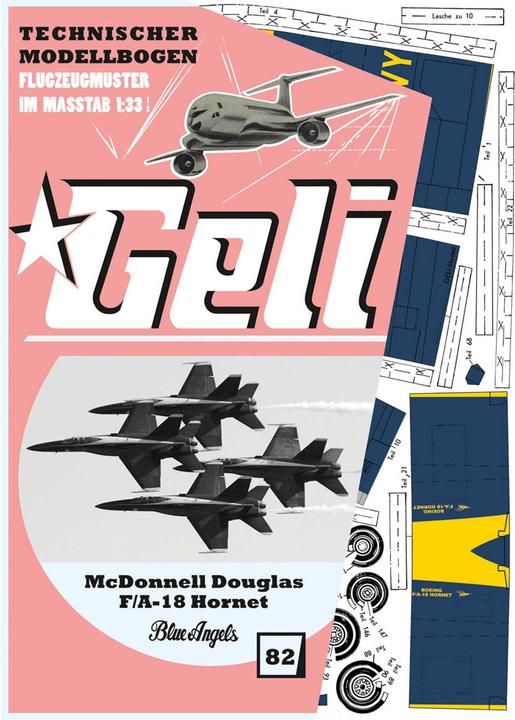 Produktbild Geli mc donell douglas f-18 "blue angels" # 82 kartonmodell