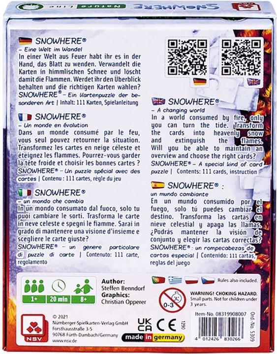 Valori nutrizionali e ingredienti Snowhere (Tedesco)