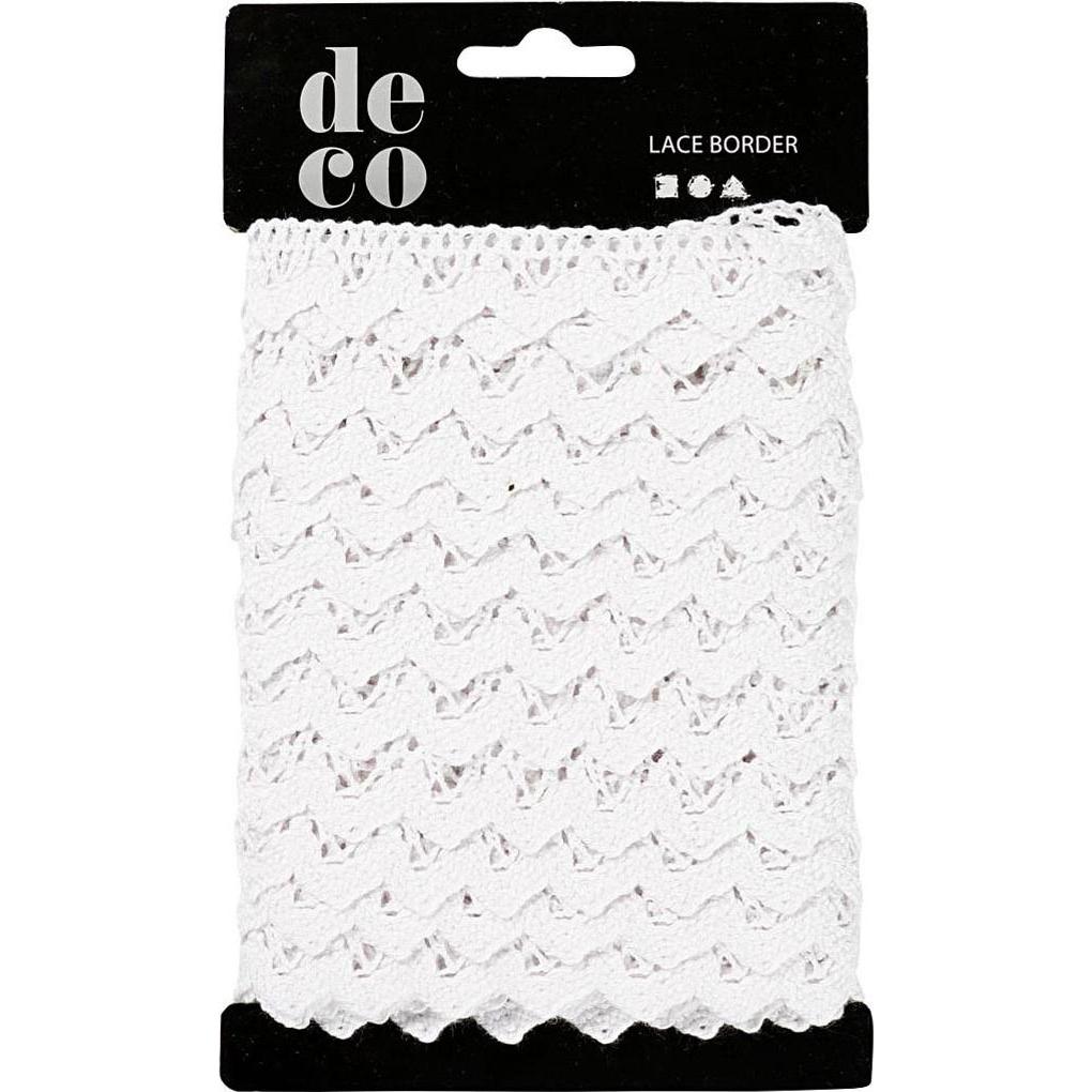 Creativ Company Spitzenband Weiss, 10m