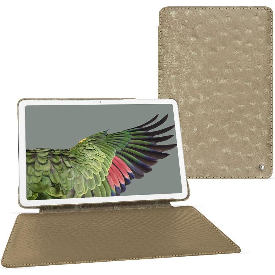 Noreve Lederschutzhülle horizontal (Google Pixel Tablet), Tablet Hülle, Beige