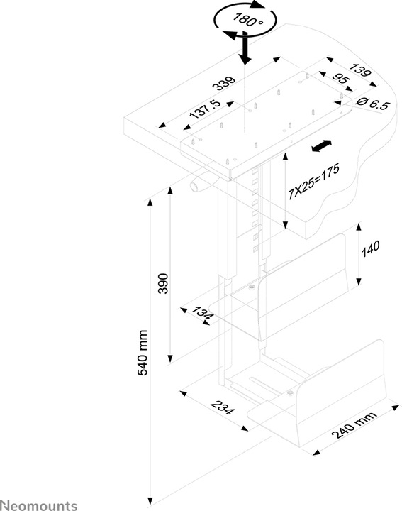 Actual product image Neomounts PC desk mount