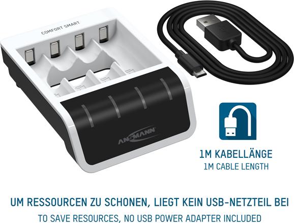 Produktbild Ansmann Comfort Smart (4 Stk., AA, 2100 mAh, Ladegerät inkl. Akku)