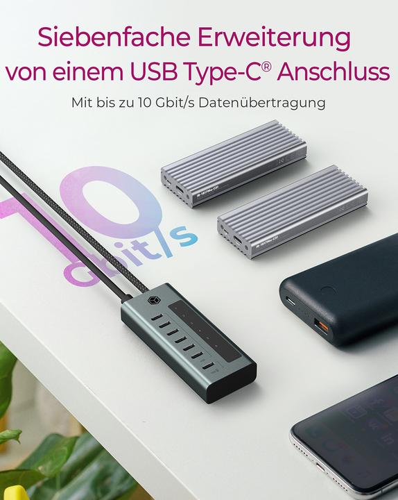 Actual product image Icy Box IB-HUB1454-C31 (USB-C, 4 Ports)