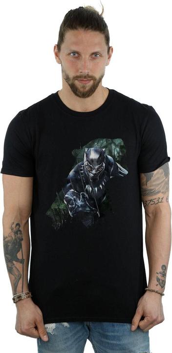 Actual product image Mens Black Panther Wild Silhouette T-Shirt (S)