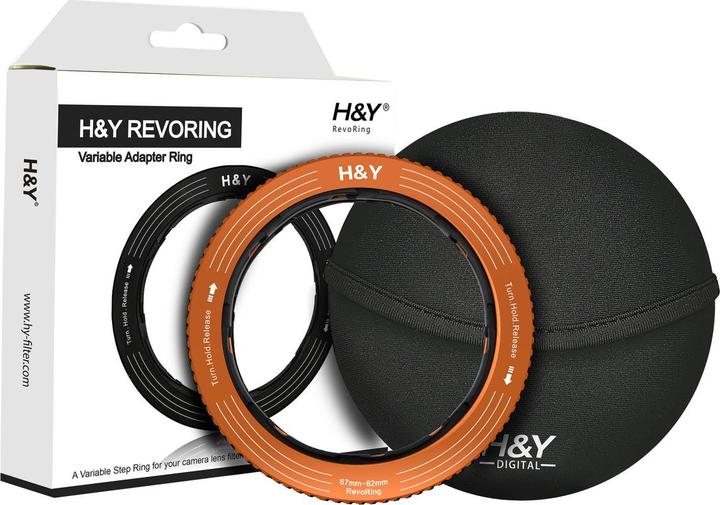 Immagine prodotto H&Y RevoRing 67-82mm Variable Adapter For 82mm - Orange (HY-RS82-O) (Adattatori per filtri, 82 mm)