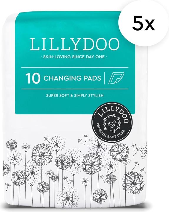 Immagine prodotto Lillydoo Hautfreundliche Baby Wickelunterlagen 5x10 Stück (60 x 60 cm)