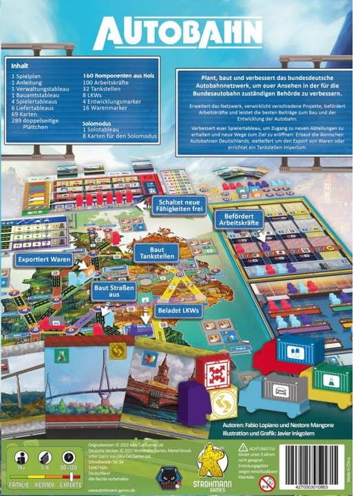 Image du produit Strohmann Games STRD0015 - Autobahn, jeu de société, pour 1 à 4 joueurs, à partir de 14 ans (édition allemande) (Allemand)