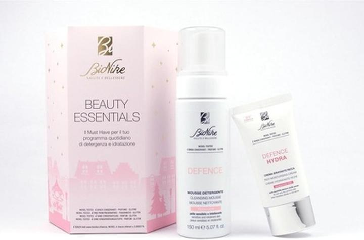 BioNike Women's Defence Beauty Essentials Gift Set - Moisturizing Cream Rich Defence Hydra 50ml and Cleansin (Gesichtspflege Set)
