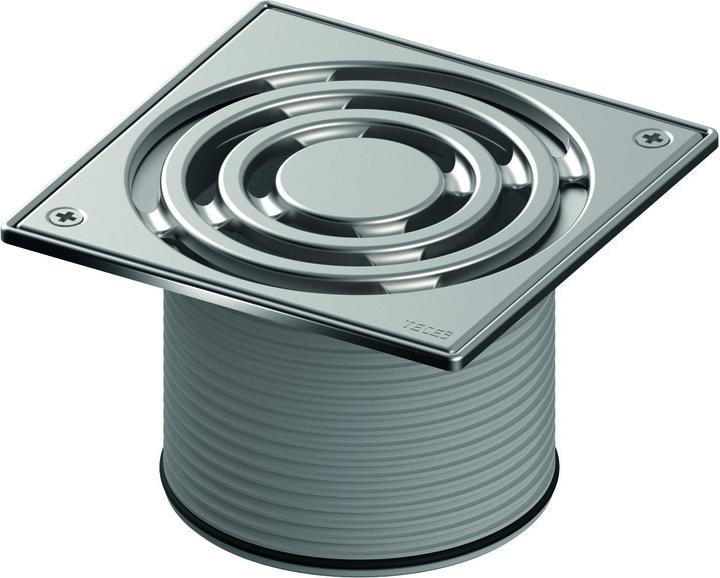 TECE TECEdrainpoint S Rostrahmen, Edelstahl, 142x142mm, inkl. Designrost, verschraubbar (142 mm)