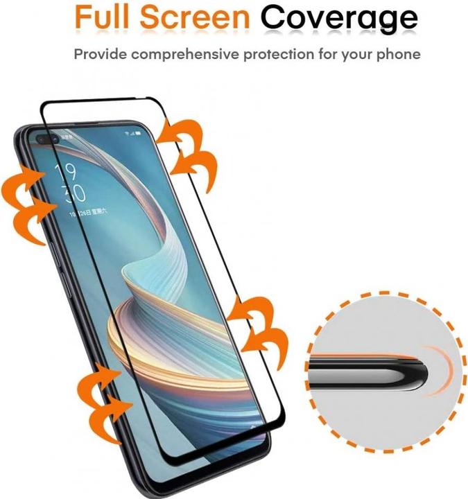 Produktbild Screenguard Oppo Reno4 Z 5G Full Screen Panzerglas Schutzfolie 2.5D 9H (1 Stk., Oppo Reno 4 Z 5G)