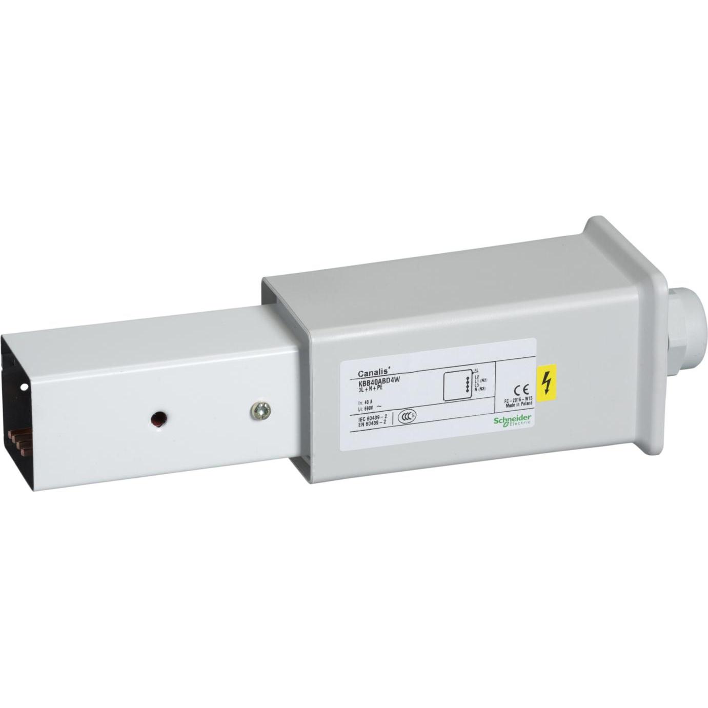 Schneider Electric, Verteilerschrank Zubehör, SE KBB40ABD4W Endeinspeisung 40A Rechts Ein Netz