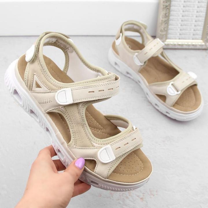 Actual product image Rieker Bequeme Sandalen mit Klettverschluss in Beige (39)