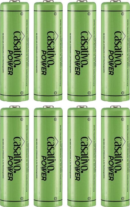 Produktbild Casativo NiMH-AA/Mignon-Akkus, 2.700 mAh, mit Transport-Case, 8er-Set (8 Stk., AA, 2700 mAh)