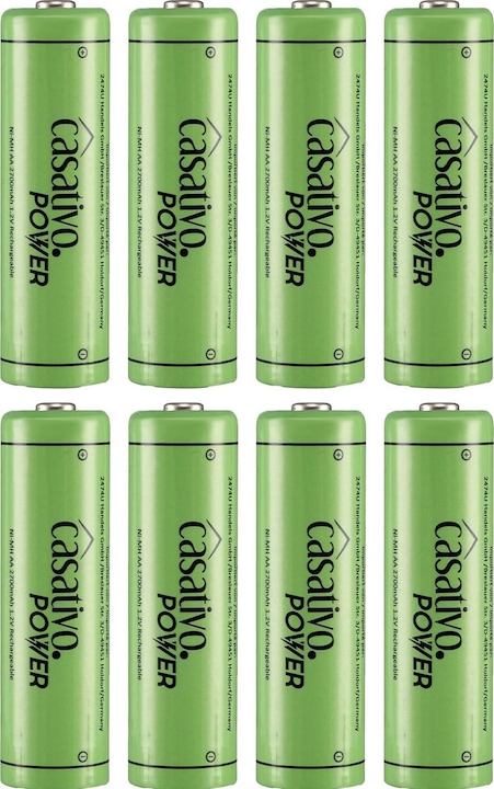 Produktbild Casativo NiMH-AA/Mignon-Akkus, 2.700 mAh, mit Transport-Case, 8er-Set (8 Stk., AA, 2700 mAh)