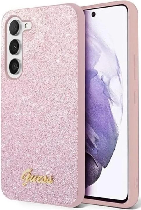 Produktbild Guess Glitter Script Case für Samsung Galaxy S23 - pink (Samsung Galaxy S23)