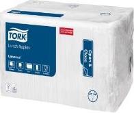 Actual product image Tork 509308 Lunchserviette 33 x 33 cm weiss 1-lagig, Achtel Falz 8 x 500 Stück/Karton (500 pcs., 33 x 33 cm)