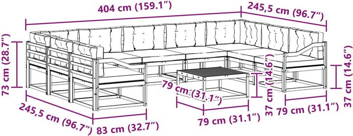 Produktbild vidaXL Outdoor-Sofagarnitur