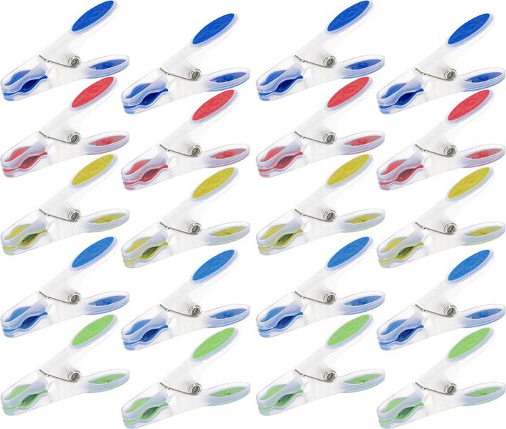 Actual product image Ultra Clean Tacking clips with soft grip, 80 pieces, in 5 colours