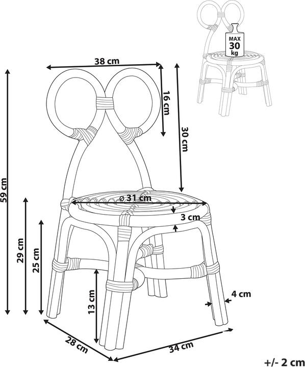 Actual product image Beliani Mirtia (High chair)