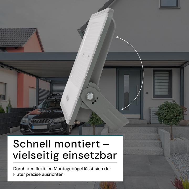 Produktbild Luxula LED-Fluter, EEK: E, 300W, 37500lm, 4000K, IP65, grau (37500 lm, IP65)