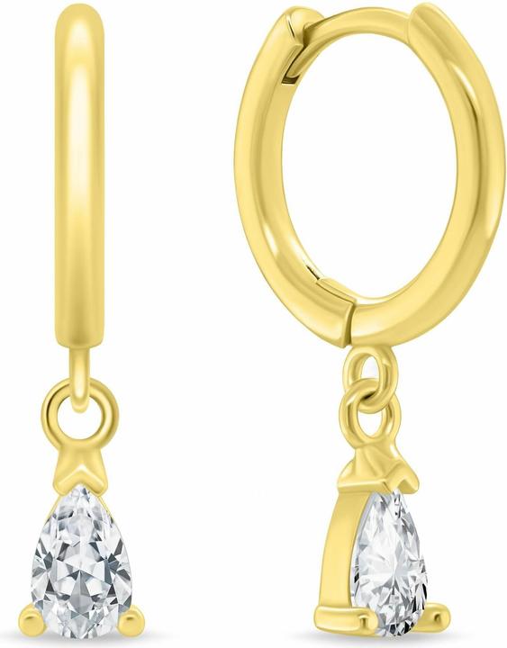 Immagine prodotto Brilio Silver - Elegant circle earrings with zircon EA1178Y (Argento)