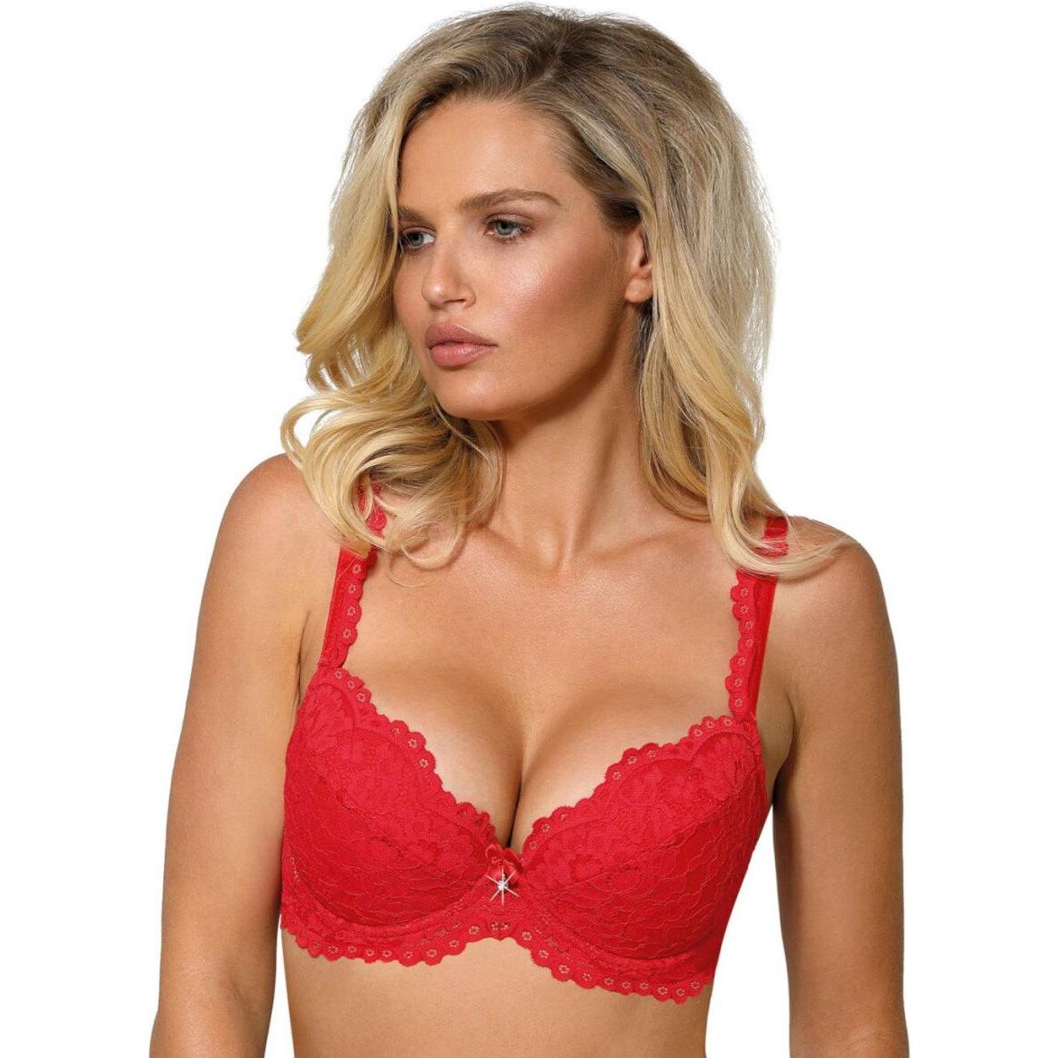 Thumbnail - Róza, BH, Newia push up bra, Rot, (85 C, Einzelpack)