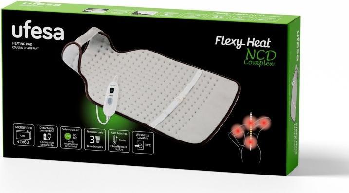Actual product image Ufesa Flexy Heat Ncd Complex Ergonomic Electric Pad 42 X 63 Cm, 100 W, Ultra (42 x 63 cm)