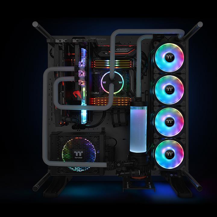 Produktbild Thermaltake Riing Duo 12 RGB LED-Lüfter - 120mm 3er Set (120 mm, 3 x)
