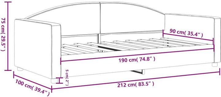 Produktbild vidaXL Tagesbett