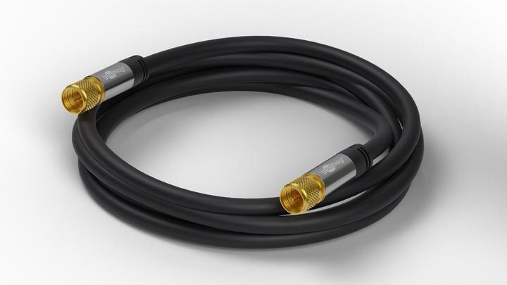 Actual product image Goobay SAT antenna cable (135 dB typ), 4x shielded, 2 m, black (135 dB, Antenna cable)