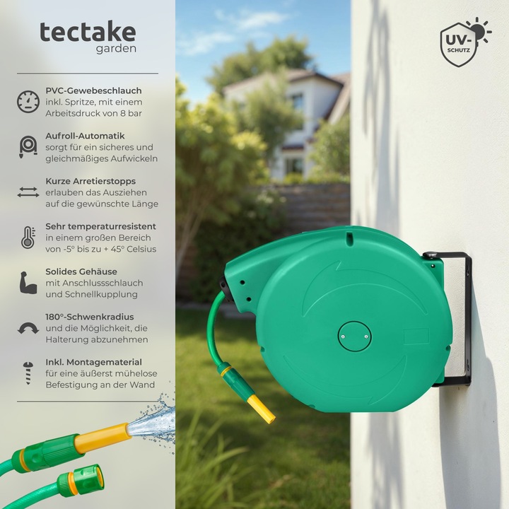 Actual product image tectake Hose reels (20 m)