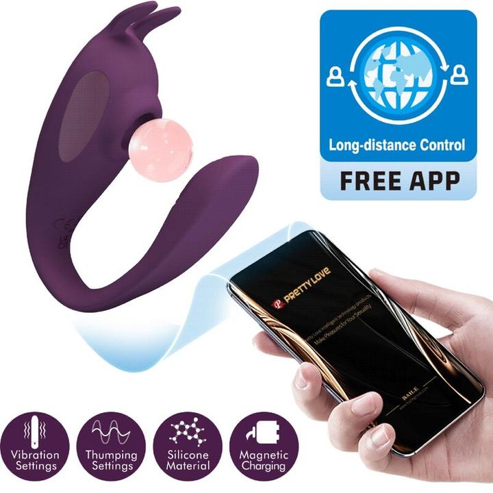Immagine prodotto Pretty Love Stimolatore E Vibratore Shey App Gratuita A Distanza Viola