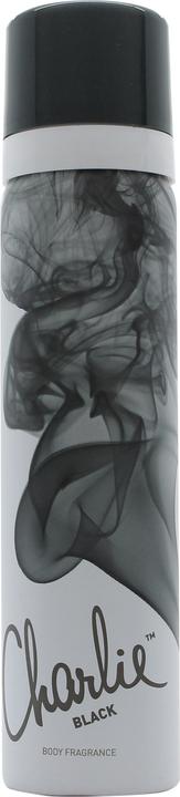 Revlon Charlie Black di Body Fragrance Spray 75 ml (75 ml, Spray profumato per corpo e capelli, Fresco, Muschio, Vaniglia)