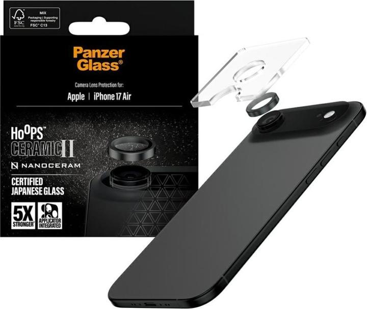 Produktbild PanzerGlass Hoops Camera Lens Protector (1 Stk., Apple iPhone Air)