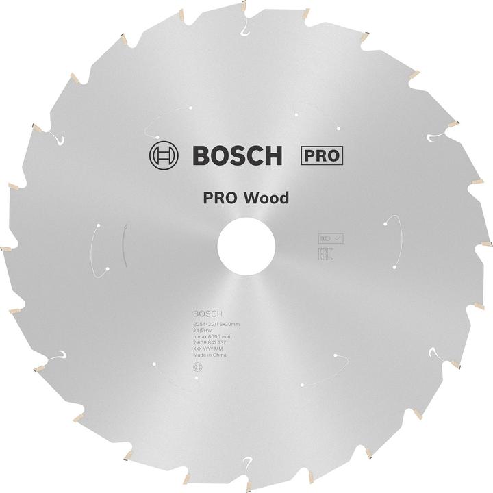 Image du produit Bosch Professional Zubehör Lame de scie circulaire PRO Wood cordless, 254 x 2,2 x 30 mm