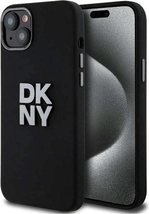 Actual product image DKNY DKHCP15SSMCBSK iPhone 15 / 14 / 13 6.1" czarny/black hardcase Liquid Silicone Metal Logo (Apple iPhone 15)