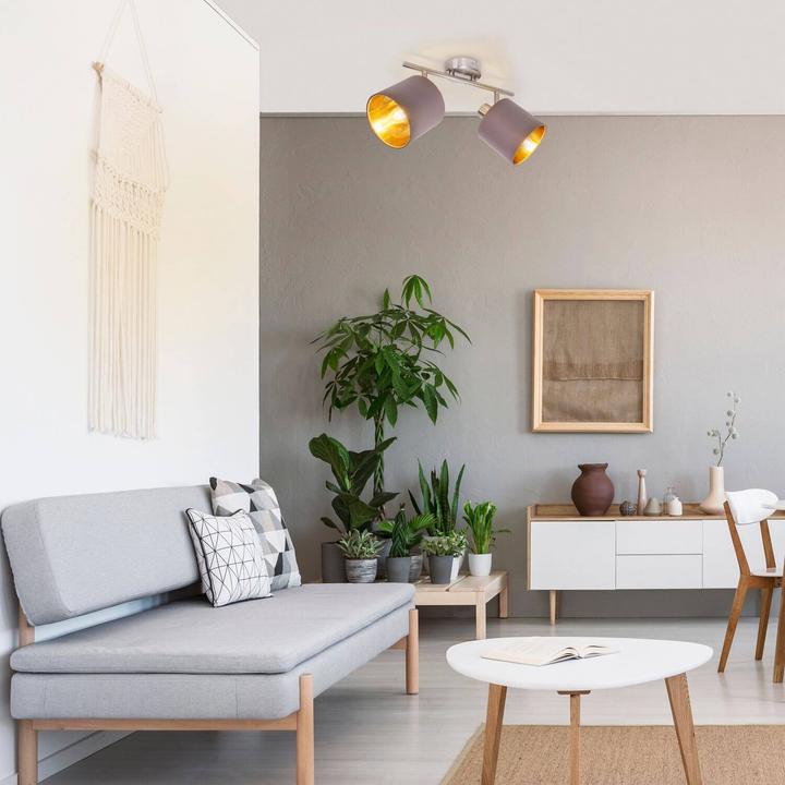 Actual product image Näve 2pcs ceiling lamp spot Maron (E14)