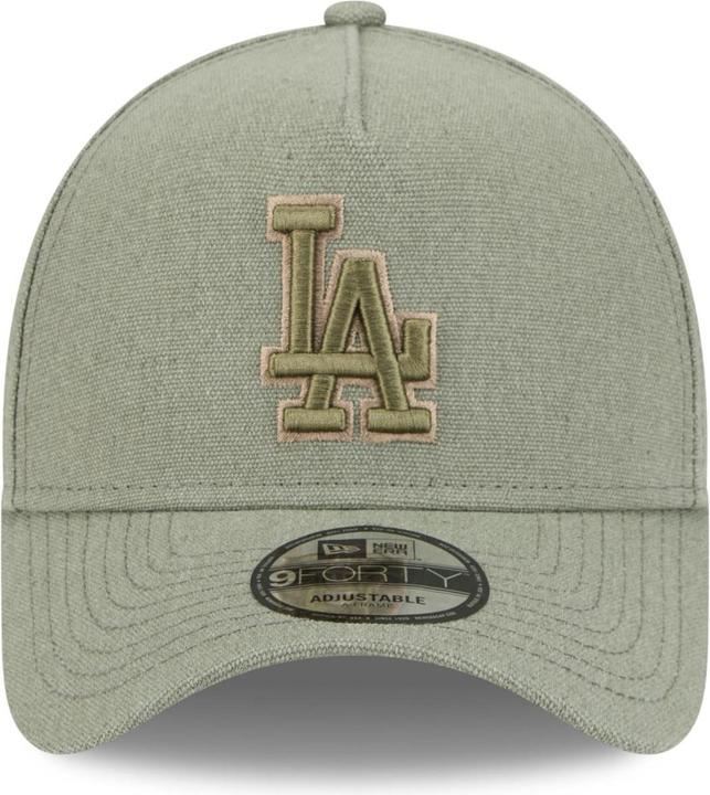 Produktbild New Era A-Frame Trucker Leinen Cap Los Angeles Dodgers oliv (One Size)