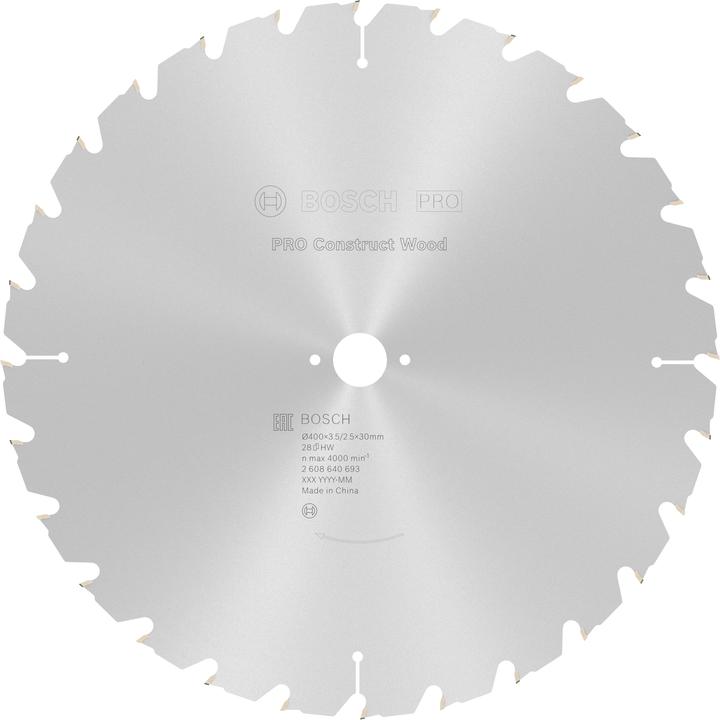 Actual product image Bosch Professional Zubehör PRO Construct Wood circular saw blade, 400 x 3.5 x 30 mm