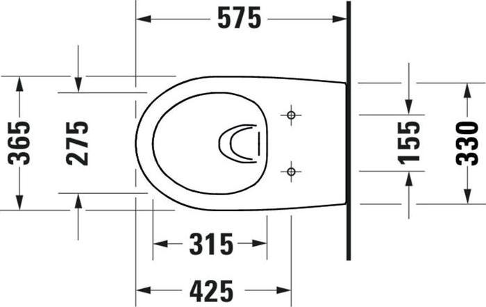 Produktbild Duravit Wand-WC ARCHITEC RIMLESS tief, 365x575mm weiss