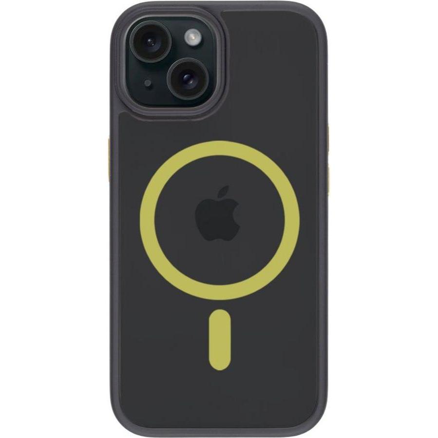 Tactical MagForce Hyperstealth 2.0 Cover for iPhone 15 Black/Yellow (Apple iPhone 15), Smartphone Hülle, Schwarz, Gelb