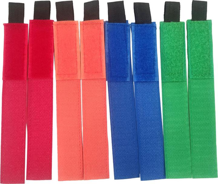 Image du produit Filmer 8 rubans adhésifs pour câbles de différentes couleurs (Serre-câbles velcro, 180 mm, 8 pcs)