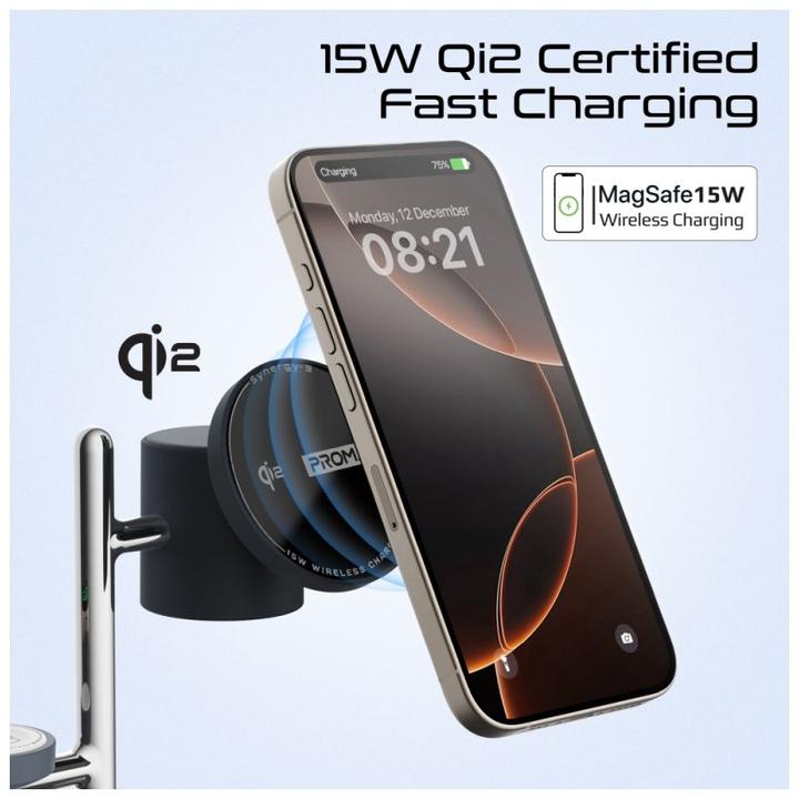 Produktbild ProMate Synergy-3 Black Qi2-Ladestation (25.50 W)