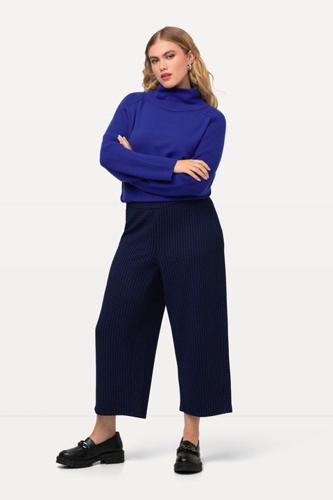 Image du produit Ulla Popken Jupe-culotte Sienna à coupe ajustée, matière texturée et ceinture élastique (48)