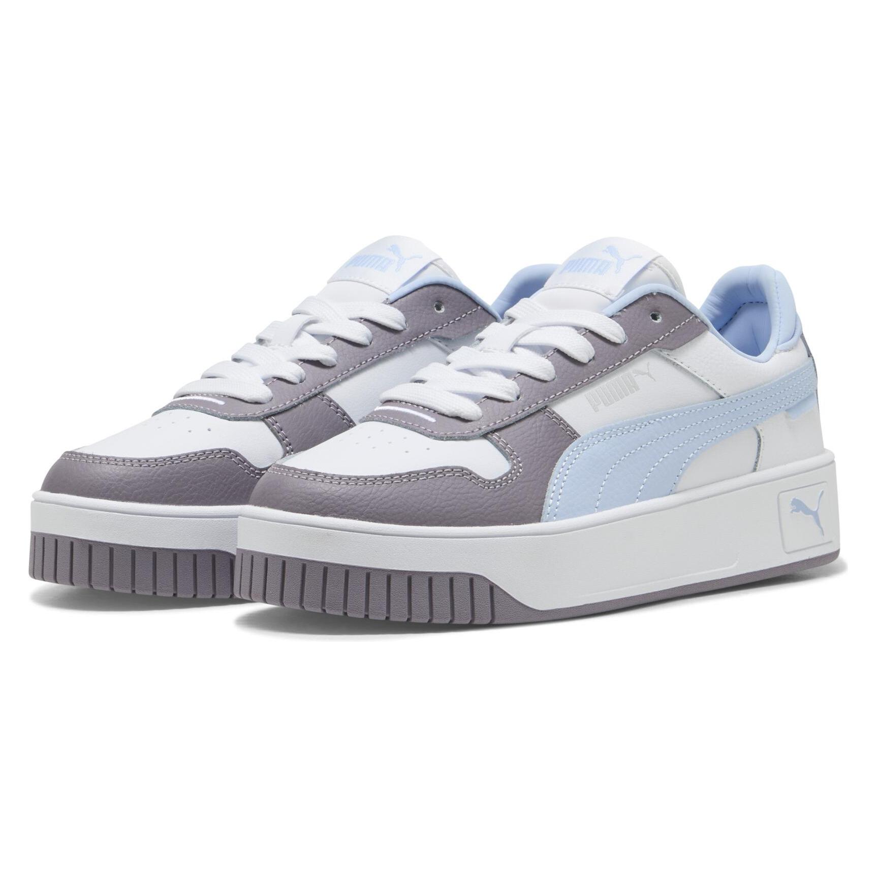 Puma, Mädchen, Sneakers, Carina Street Jr, Mehrfarbig, Weiss, Blau, (39)